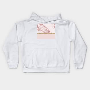 Alabaster rosa & gold on blush Kids Hoodie